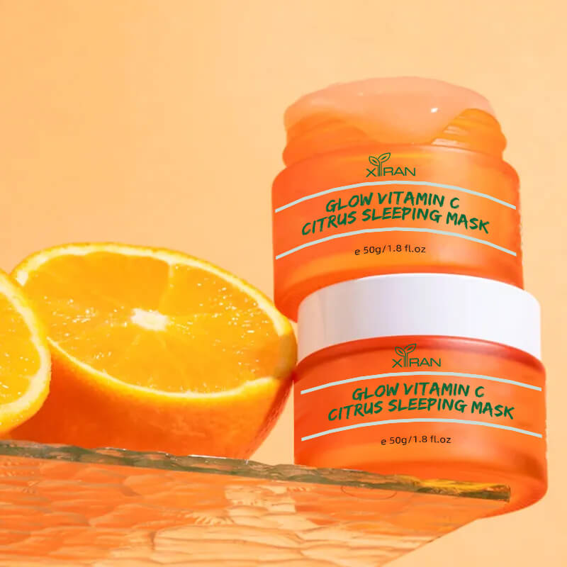 private label natural organic vitamin c rejuvenating whitening face sleeping mask